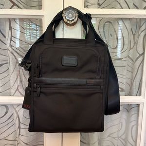 Tumi Alpha II Small Black Messenger Crossbody Bag